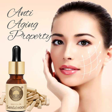 Old Tree Pure Sandalwood Essential Oil for Fragrance, Skin, Bathing (15ml) - Chandan Oil with Dropper for Stress Relief & Relaxation, Aromatherapy, Diffuser, Soap & Candle Making